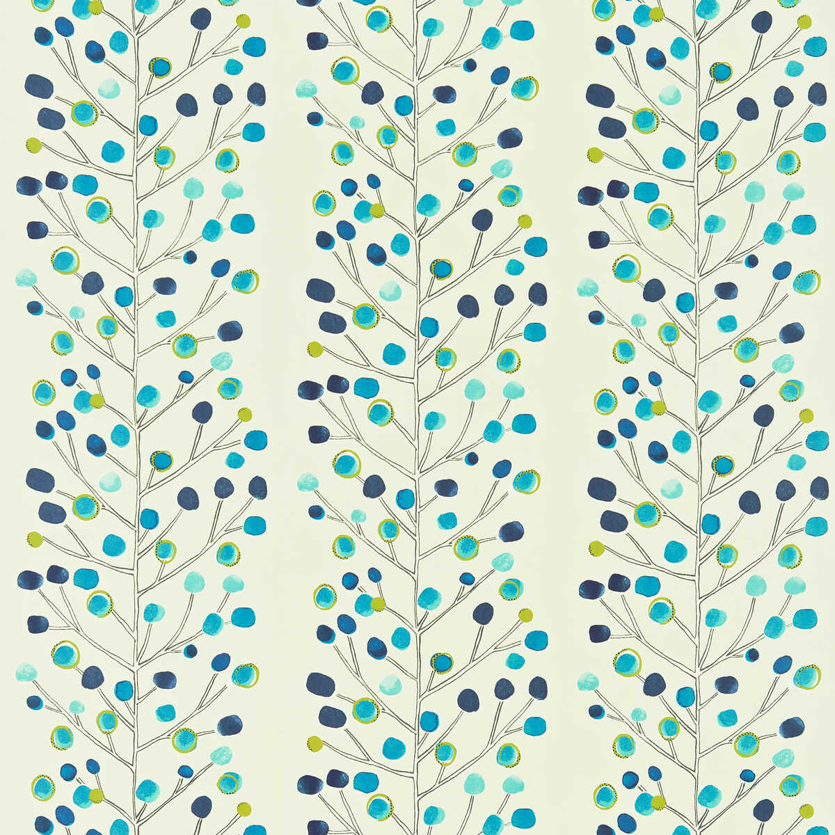 Berry Tree - Peacock/Powder Blue - SCION Fabric