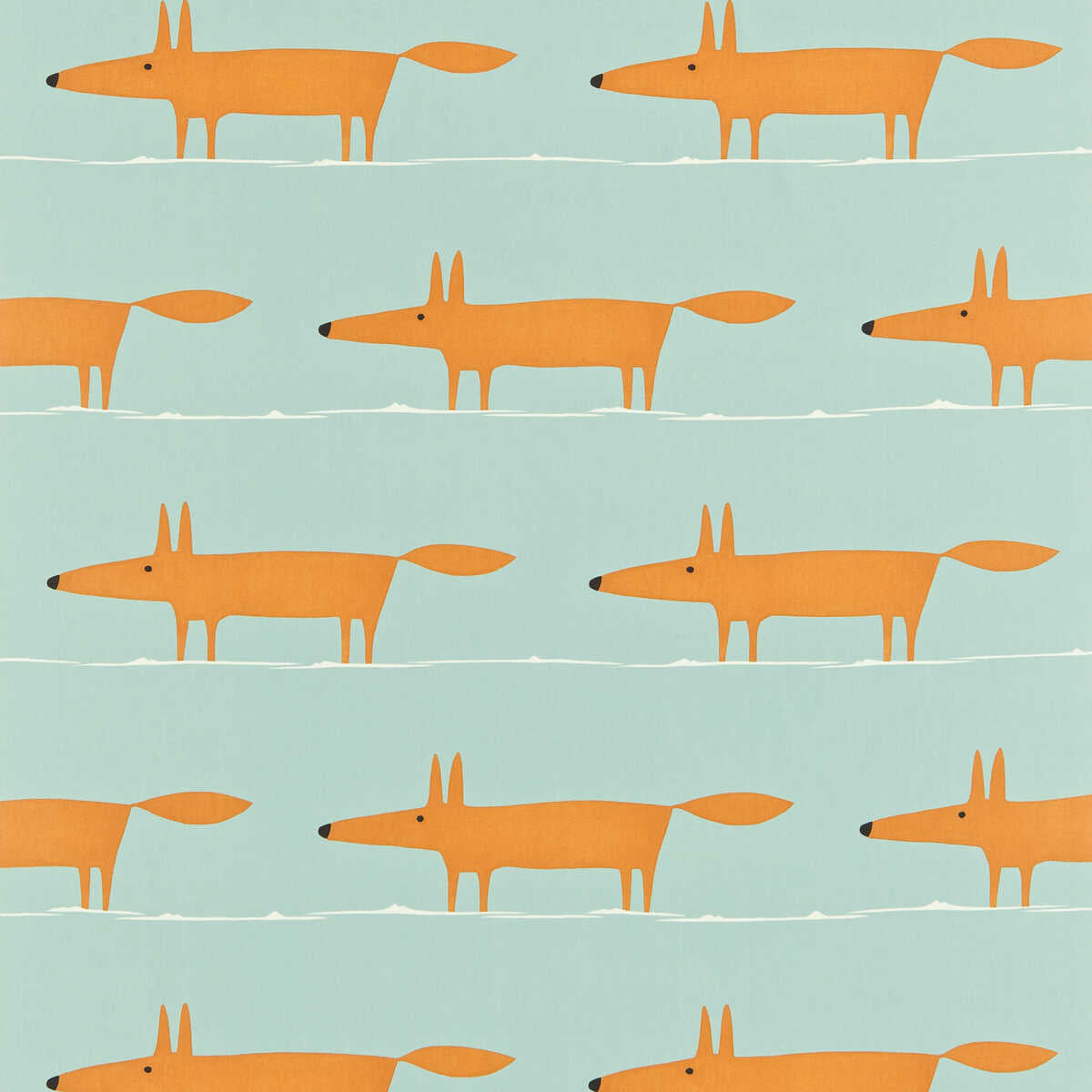 Mr Fox - Sky/Tangerine - SCION Fabric