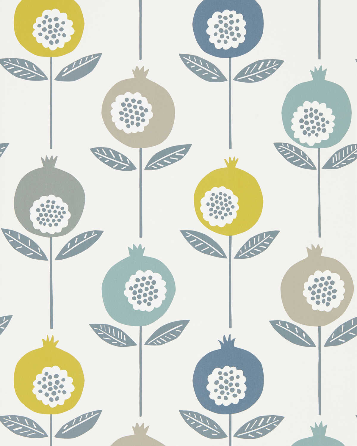 Pepino Wp - Limeade/Hemp/Glacier - SCION Wallpaper