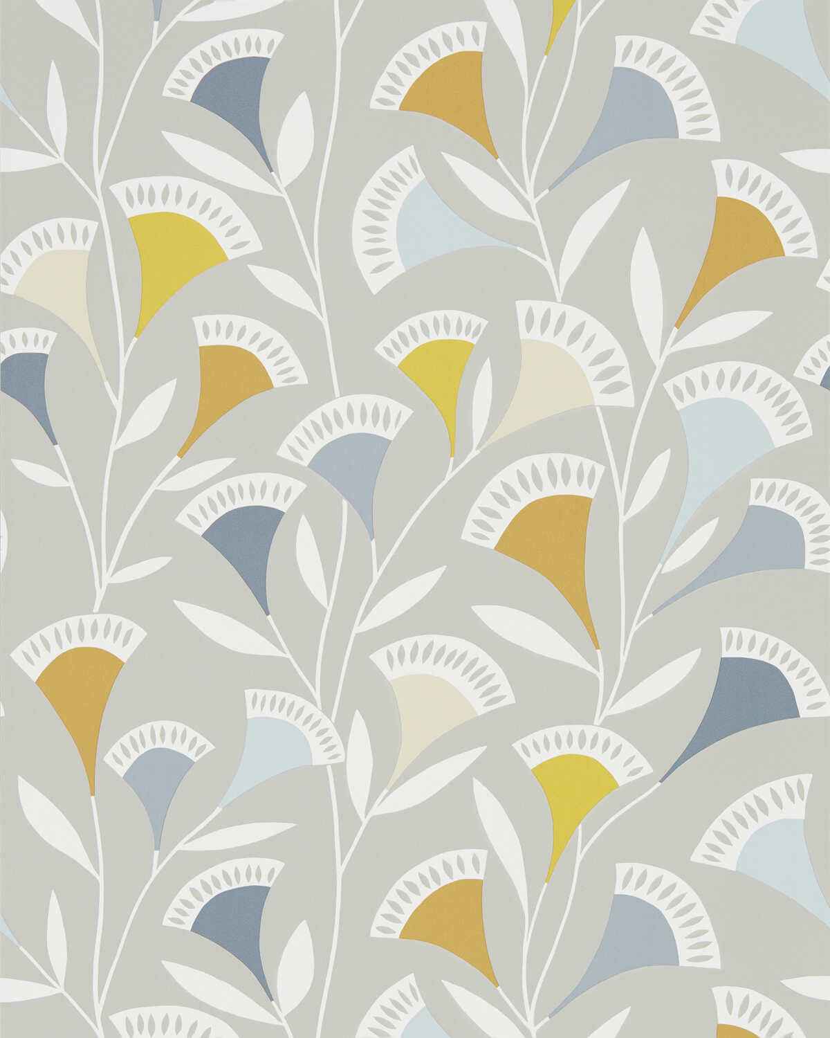 Noukku-Wp-Dandelion-Butterscotch-Charcoal-Scion-Wallpaper