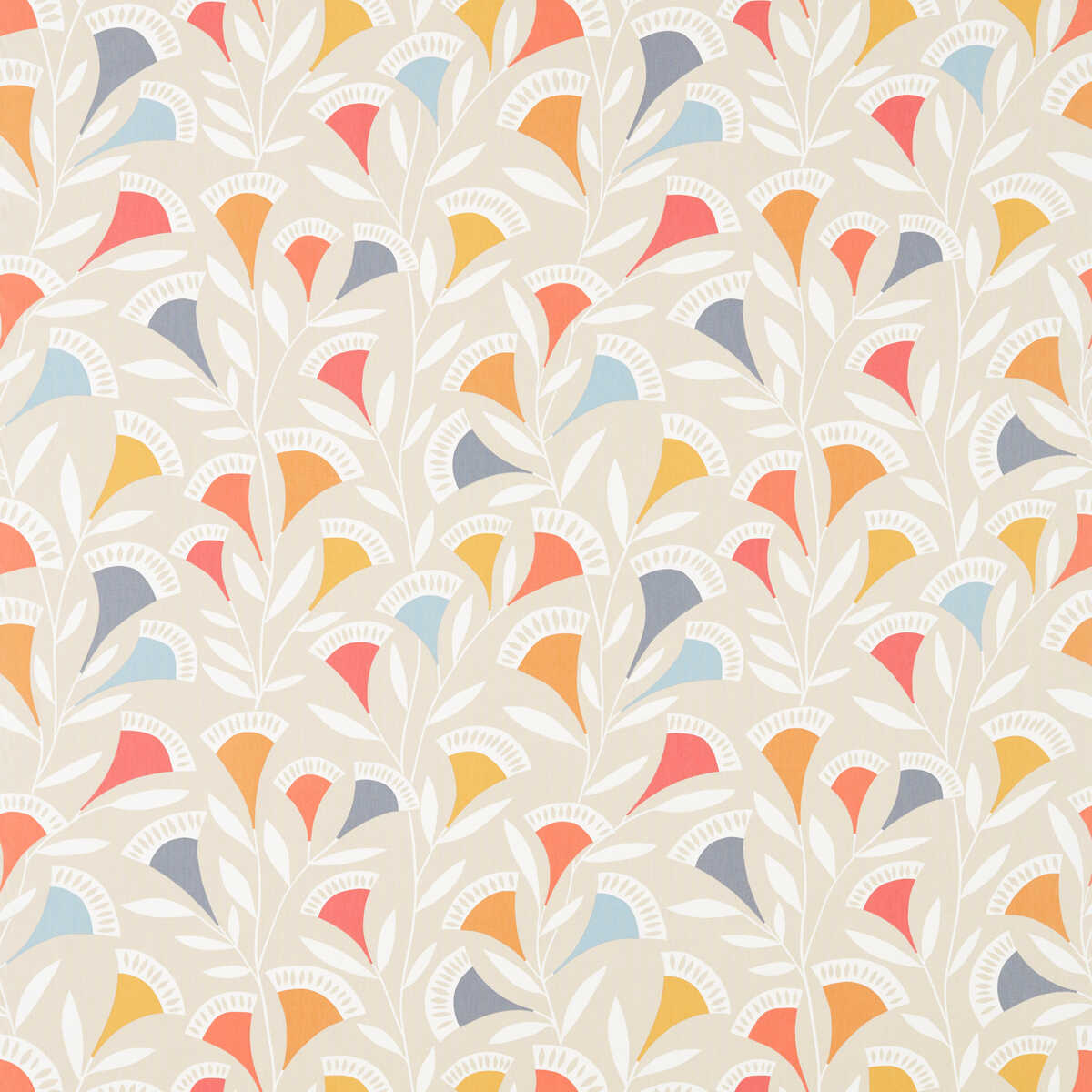 Noukku - Watermelon/Tangerine/Slate - SCION Fabric