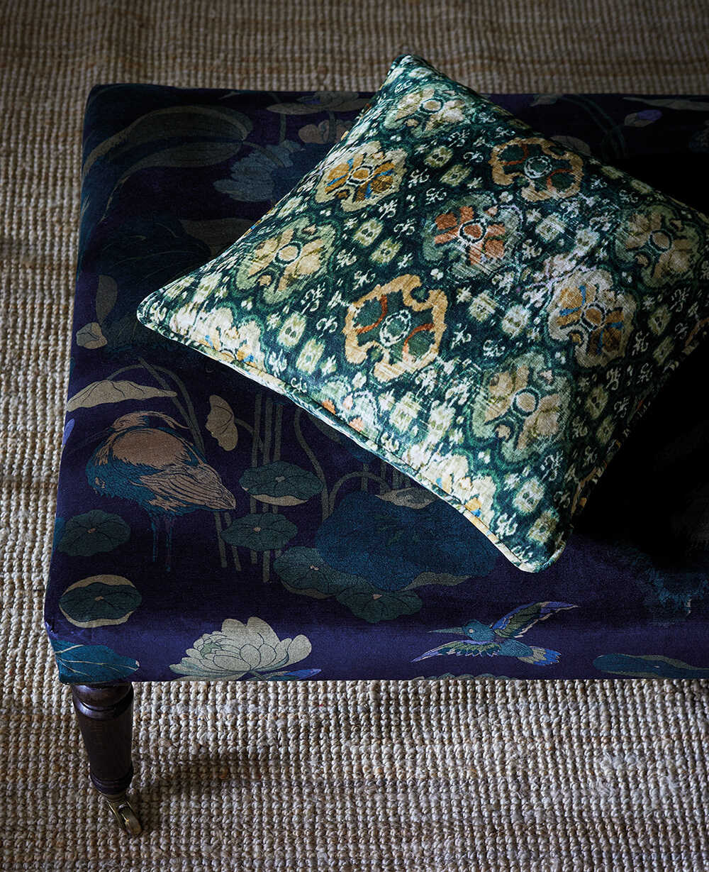 Nympheus Velvet - Charcoal - G P & J BAKER Fabric