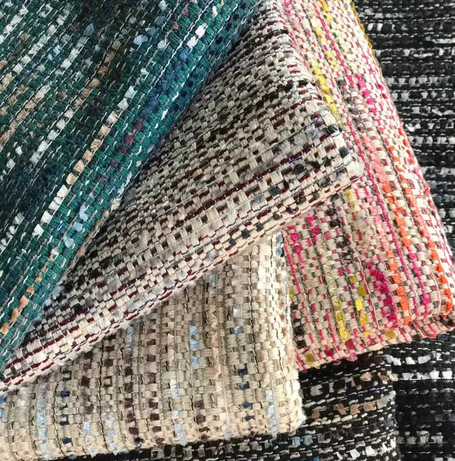 Reef Charcoal/Cobalt/Camel - Osborne & Little - F7541-07 Fabric