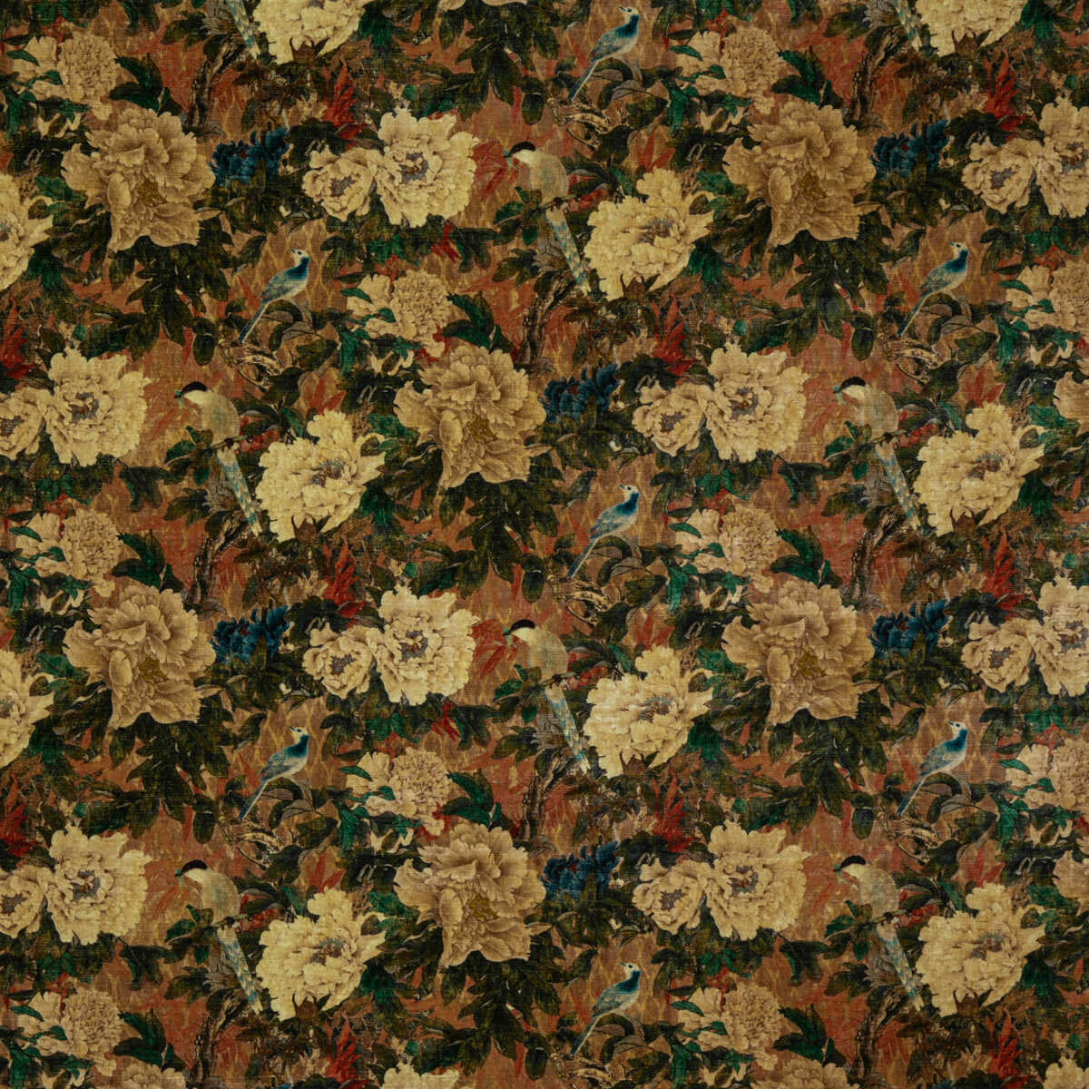 Oriental Garden - Jewel - G P & J BAKER Fabric