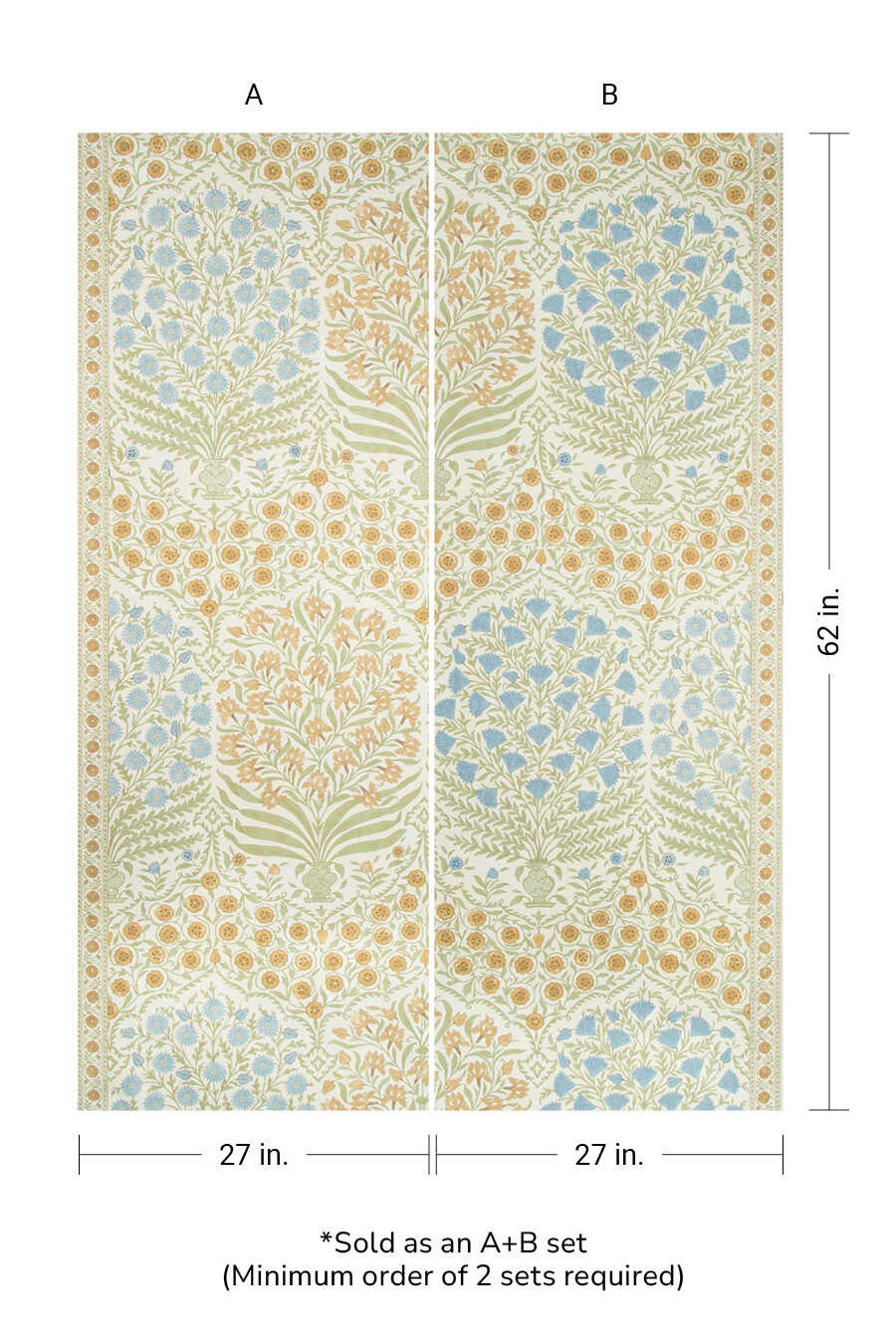 Sameera Paper - Sapphire/Gold - LEE JOFA Wallpaper