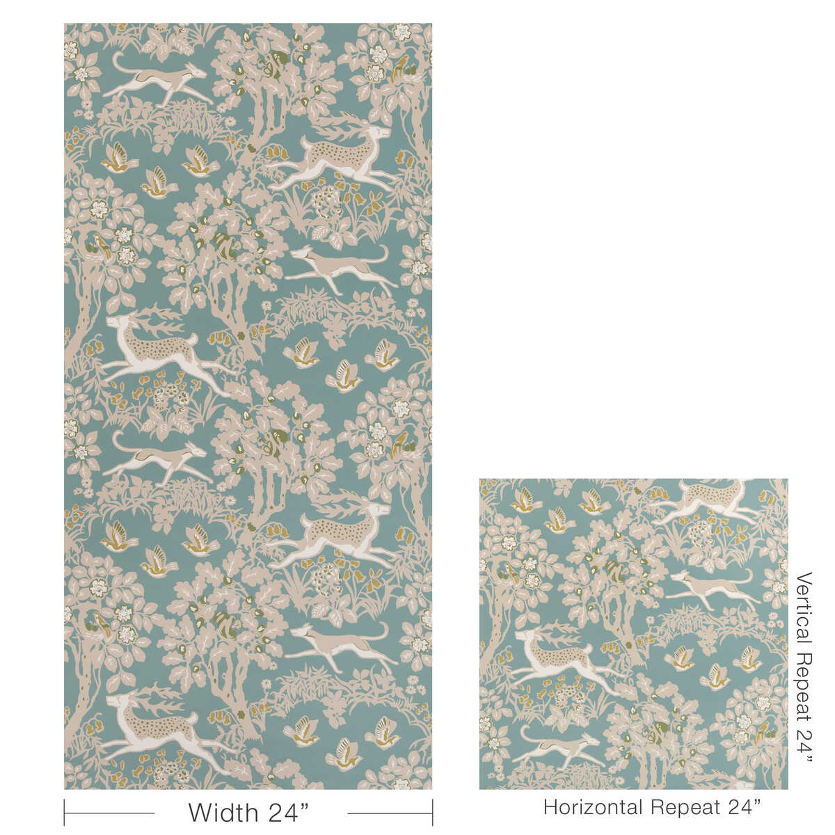 Mille Fleur Wp - Lake - LEE JOFA Papel pintado