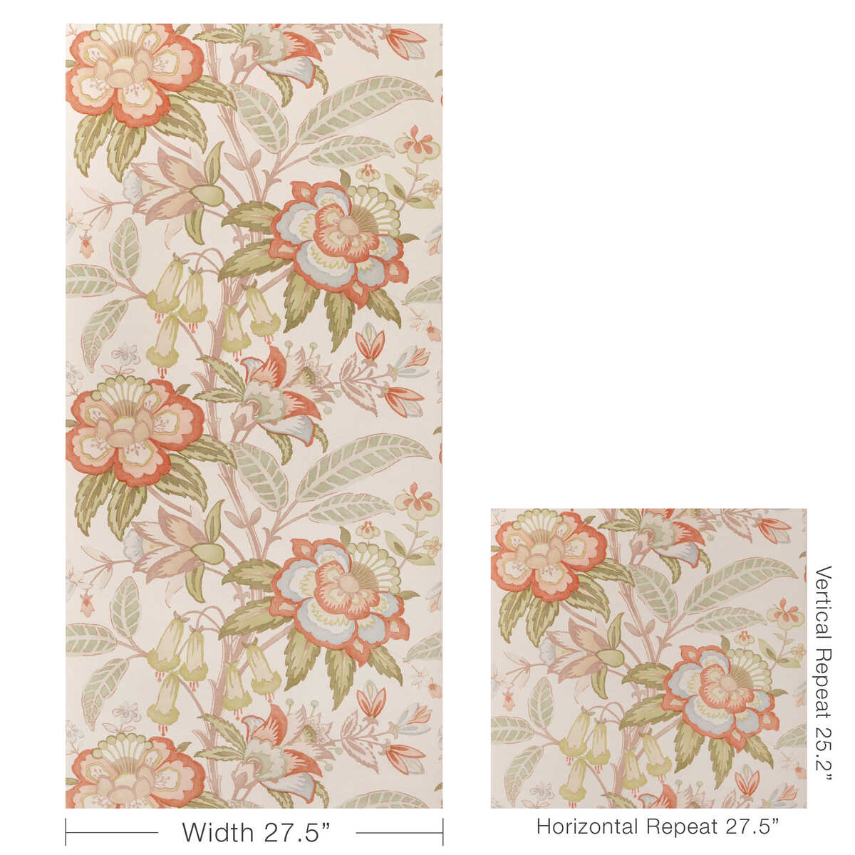 Davenport Paper - Coral - LEE JOFA Papel pintado
