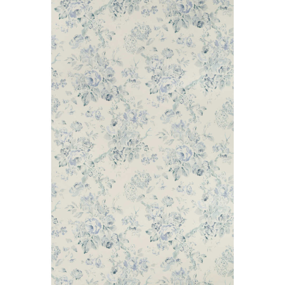 Garden Roses Wp - Aqua/Blue - LEE JOFA Wallpaper