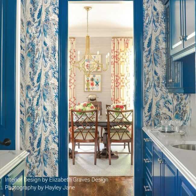 Taplow Paper - Navy/Slate - LEE JOFA Wallpaper