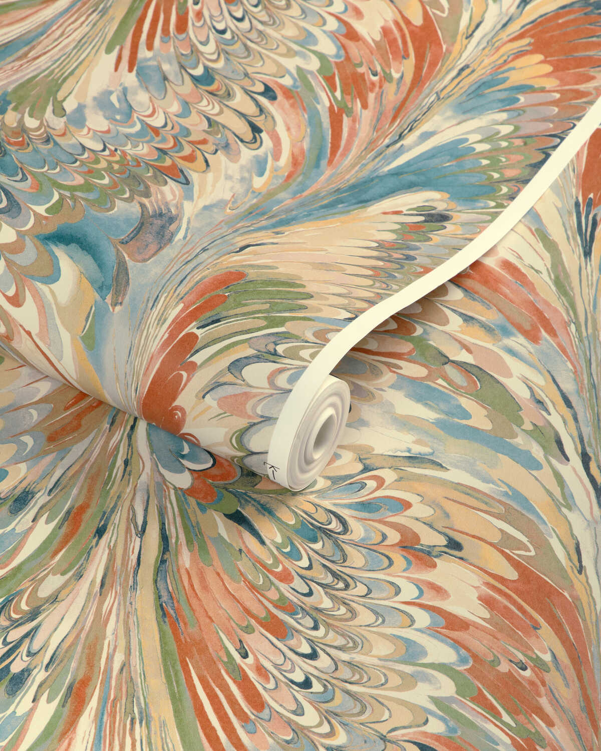 Taplow Paper - Clay/Blue - LEE JOFA Wallpaper