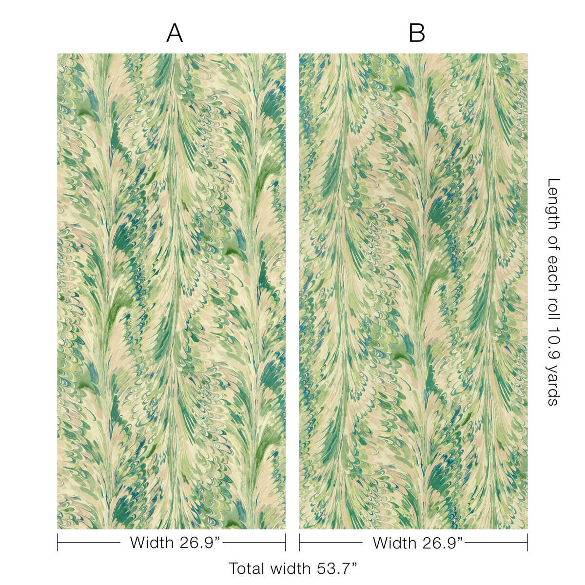 Taplow Paper - Jade/Leaf - LEE JOFA Wallpaper