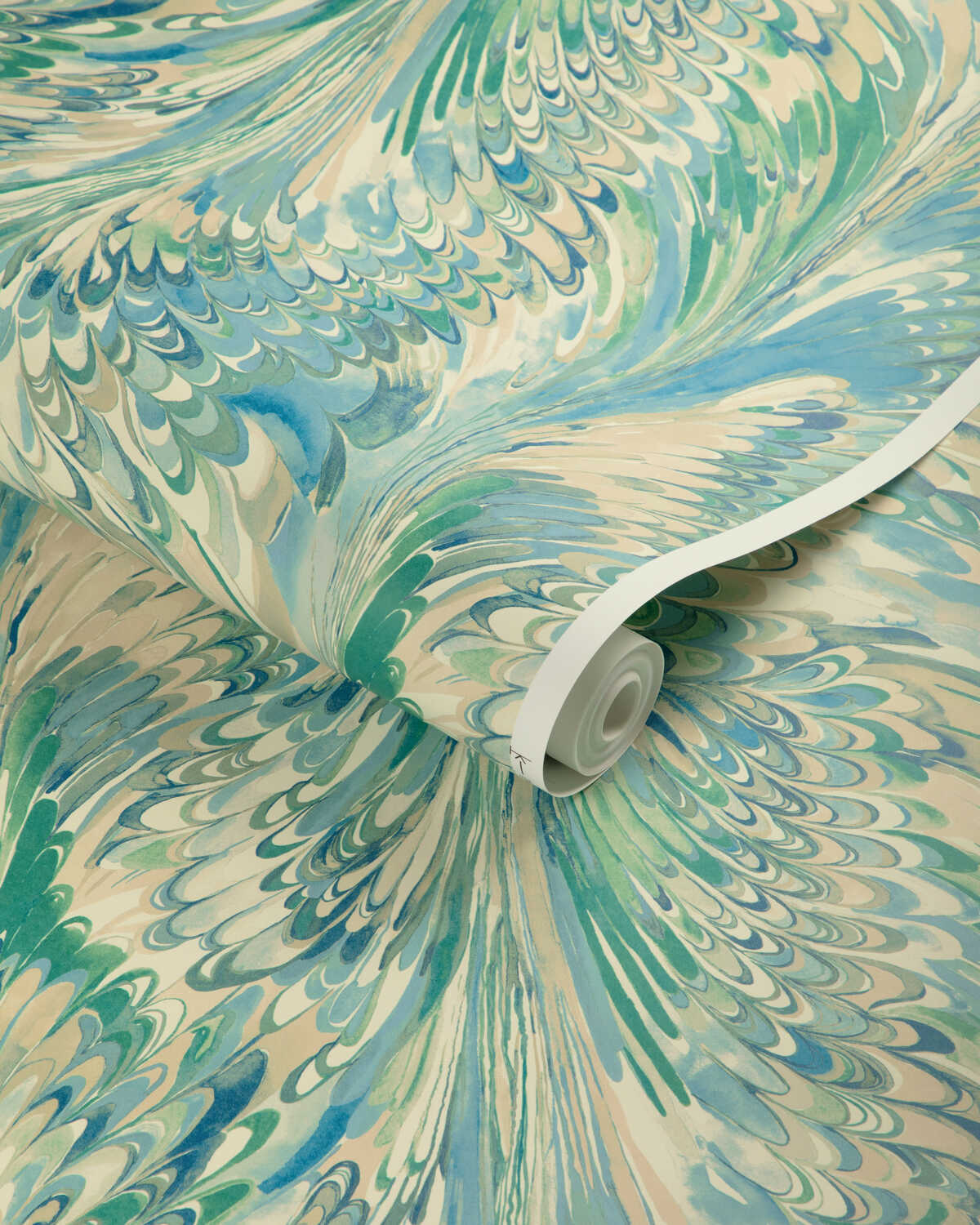 Taplow Paper - Marine/Sand - LEE JOFA Wallpaper