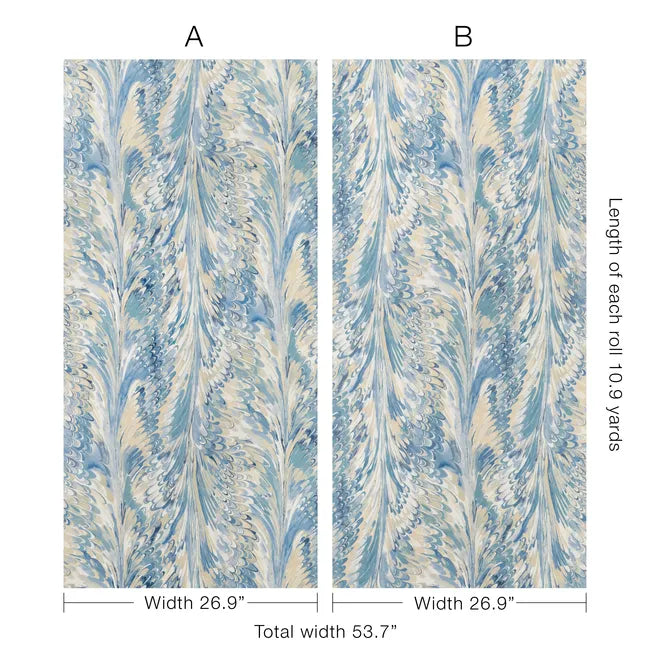 P2019103.55.0 TAPLOW PAPER CAPRI/SKY - LEE JOFA Wallcovering