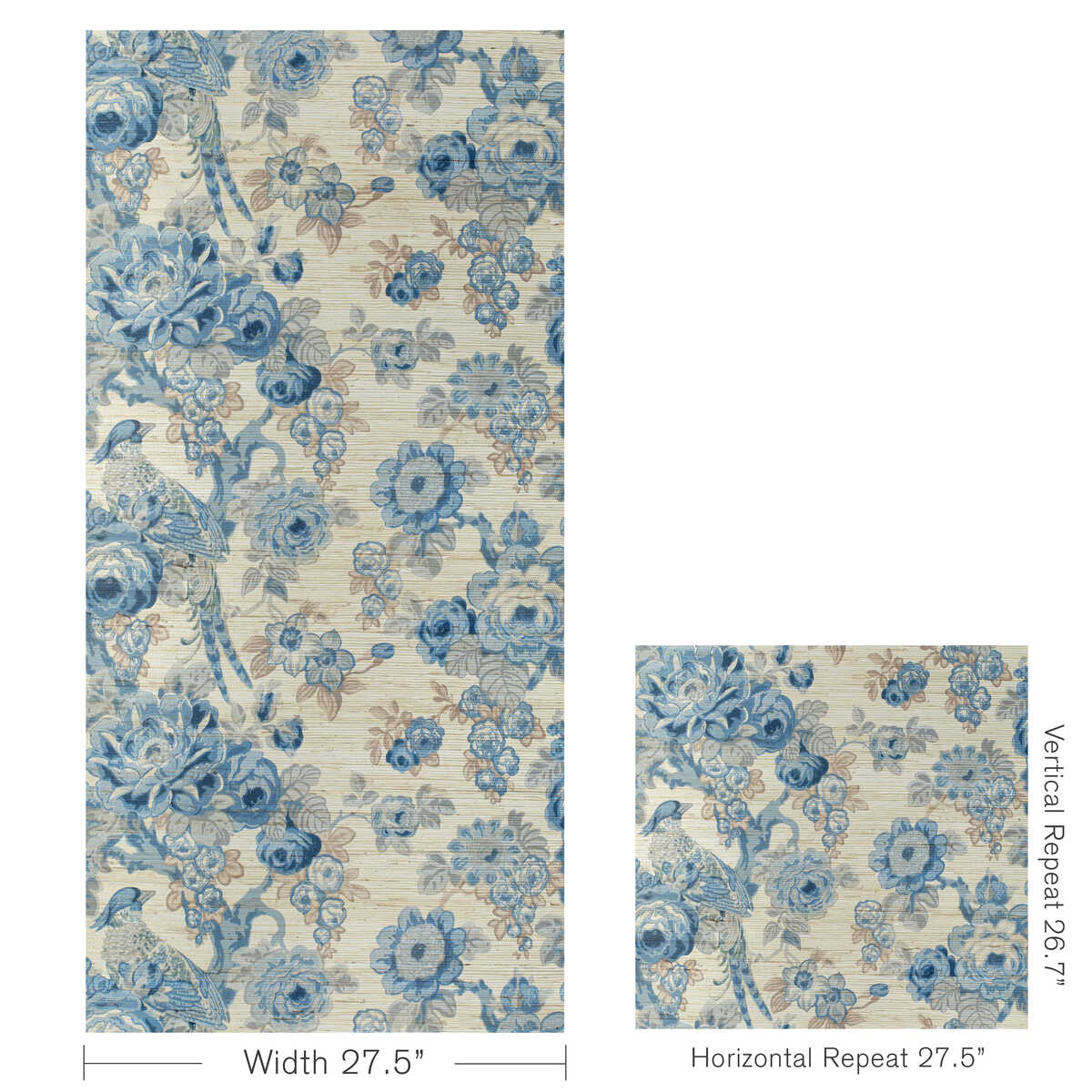 Avondale Paper - Blue/Slate - LEE JOFA Wallpaper
