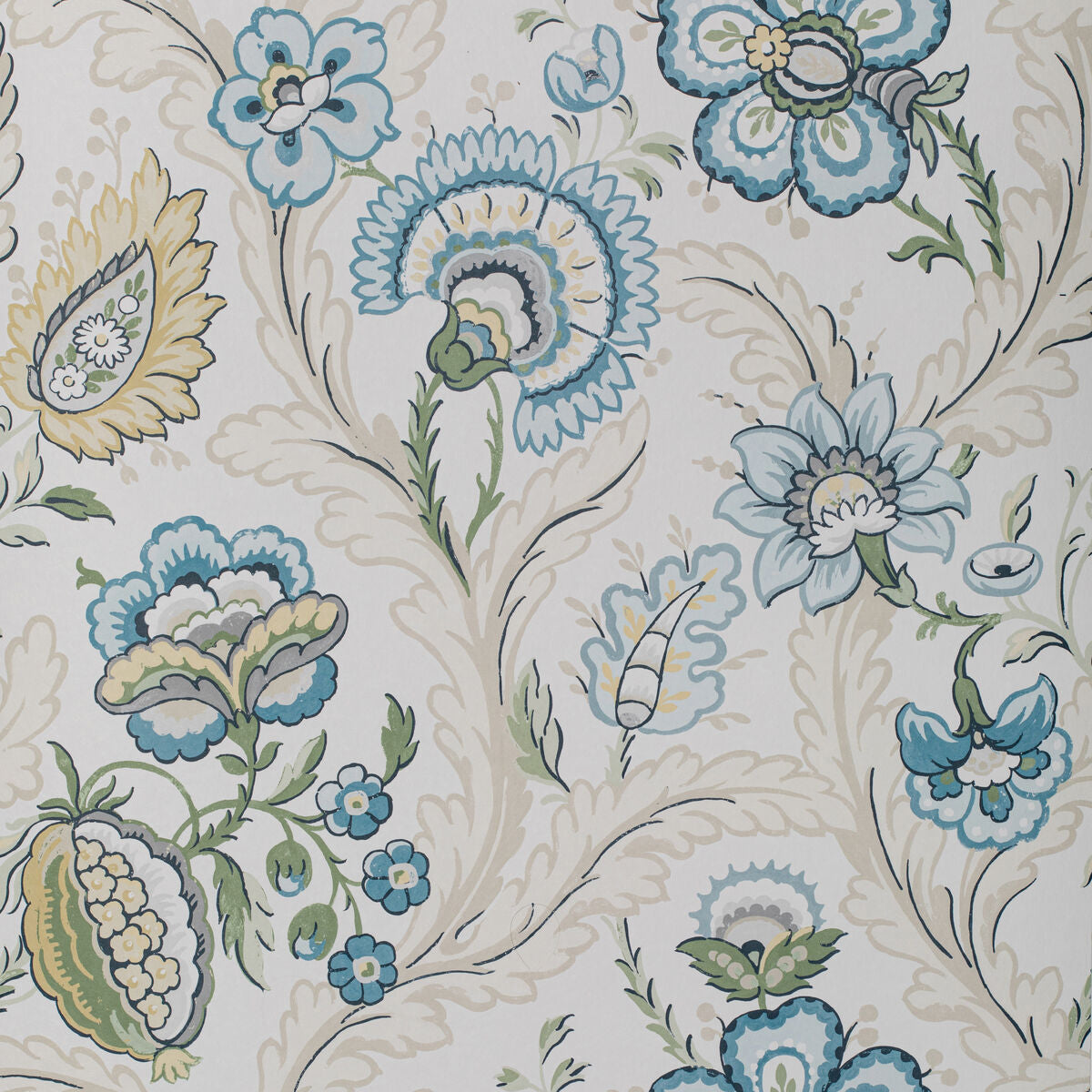 Wimberly Paper - Blue/Spring - Lee Jofa Wallpaper