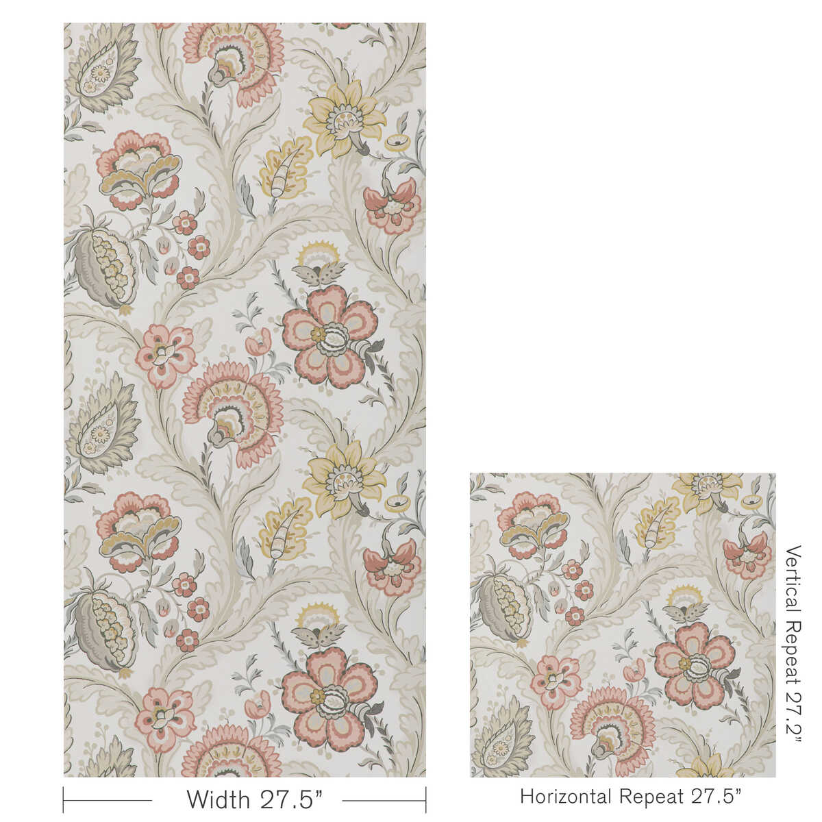 Wimberly Paper - Blush/Stone - LEE JOFA Wallpaper
