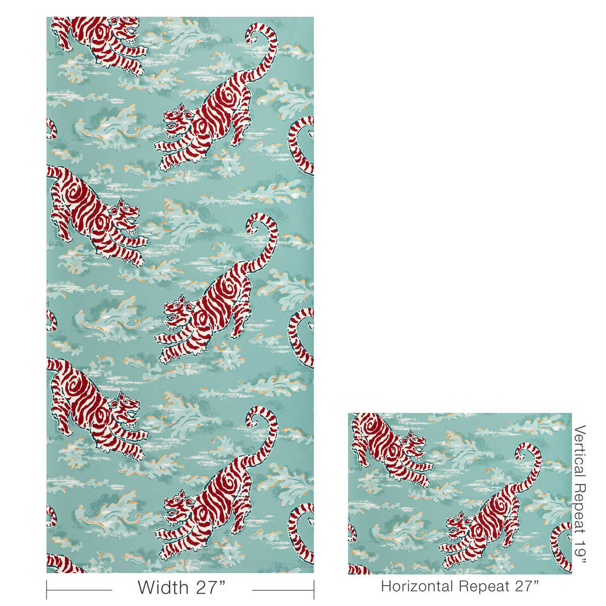 Bongol Paper - Aqua - LEE JOFA Papel pintado