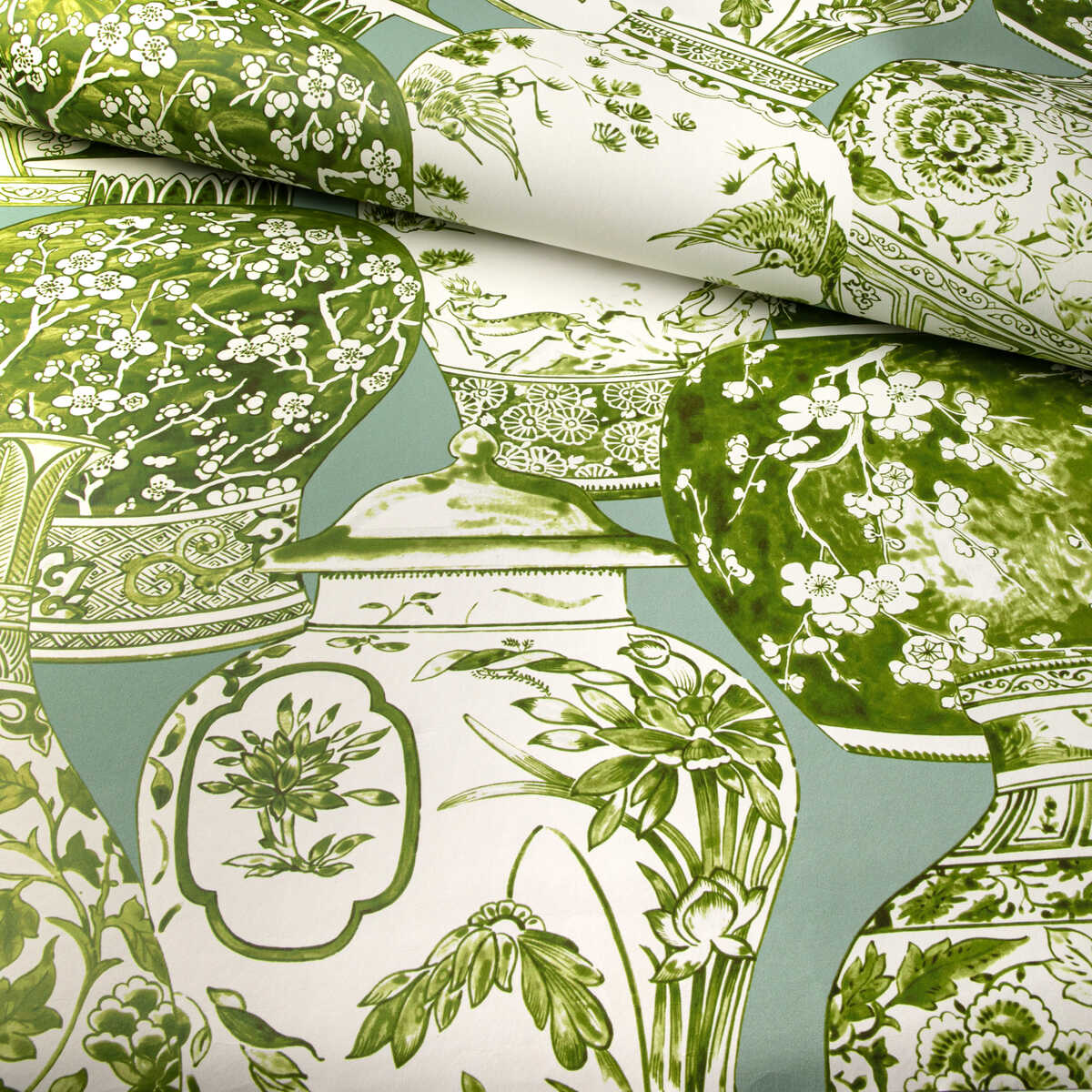 Pandan Paper - Mist/Jade - LEE JOFA Wallpaper