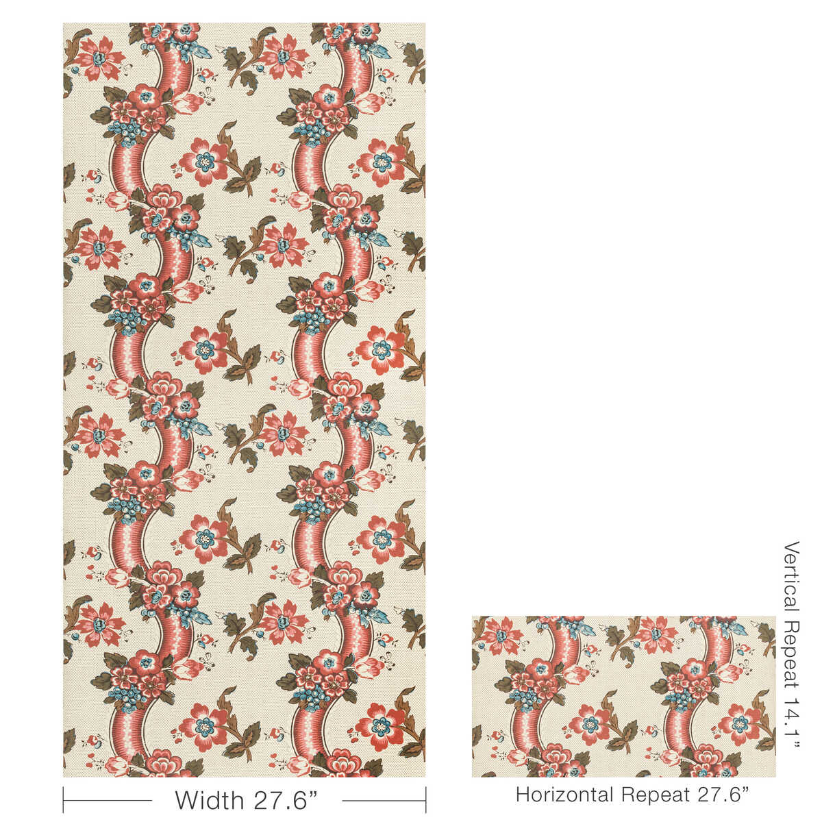 Benday Paper - Red/Blue - LEE JOFA Wallpaper