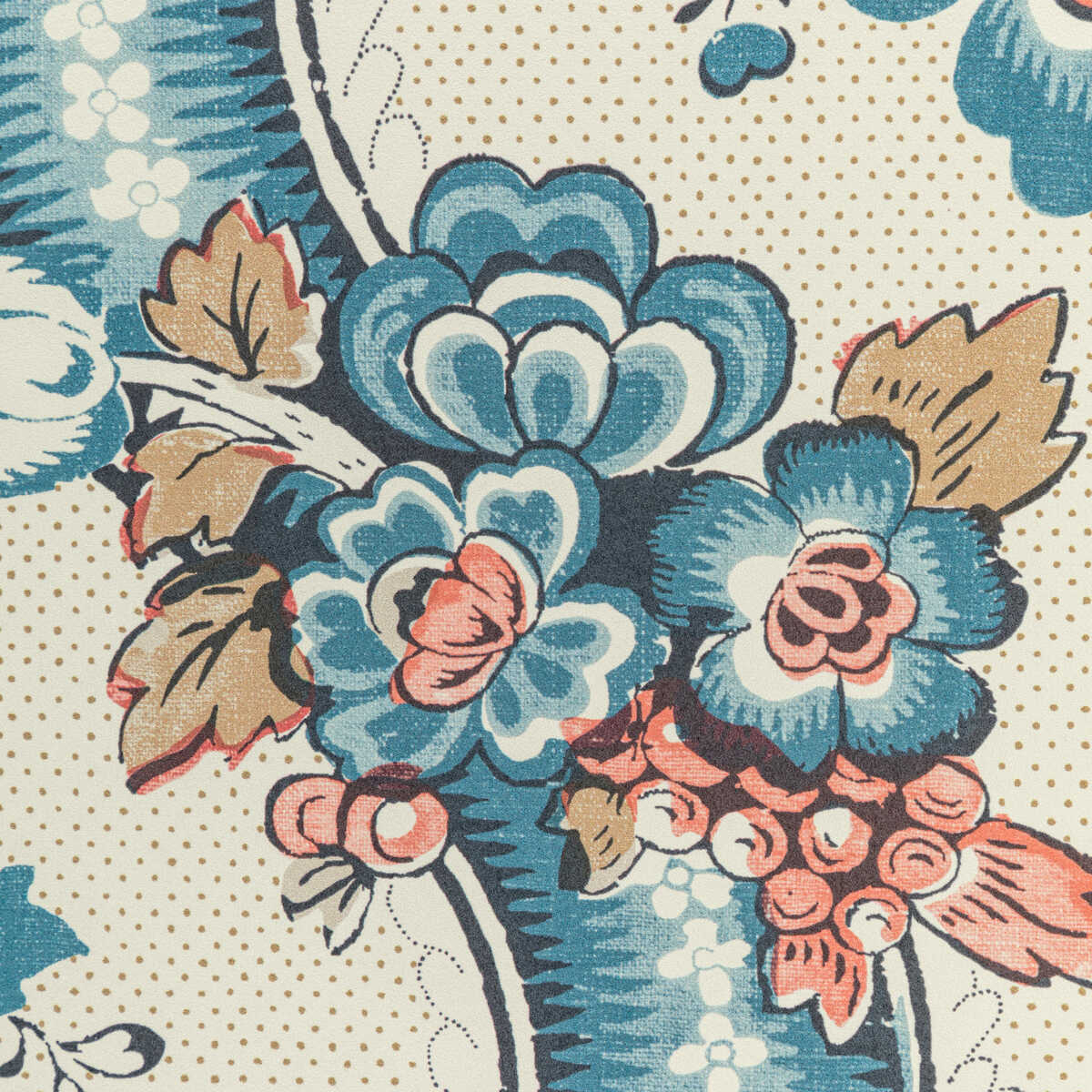 Benday Paper - Denim/Berry - LEE JOFA Wallpaper
