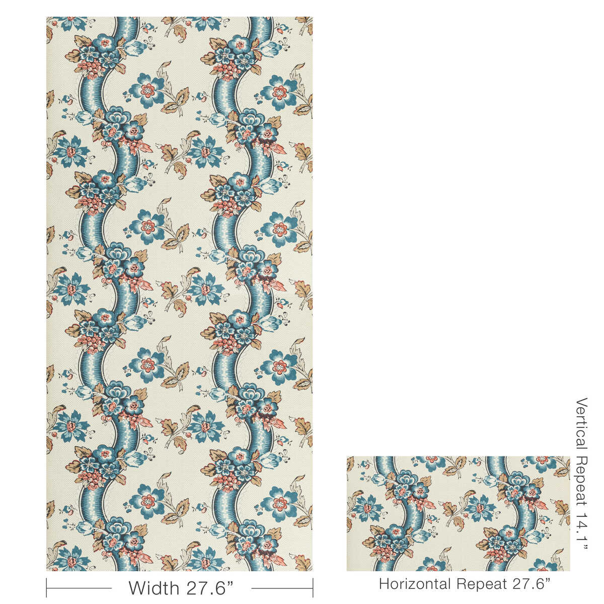 Benday Paper - Denim/Berry - LEE JOFA Wallpaper