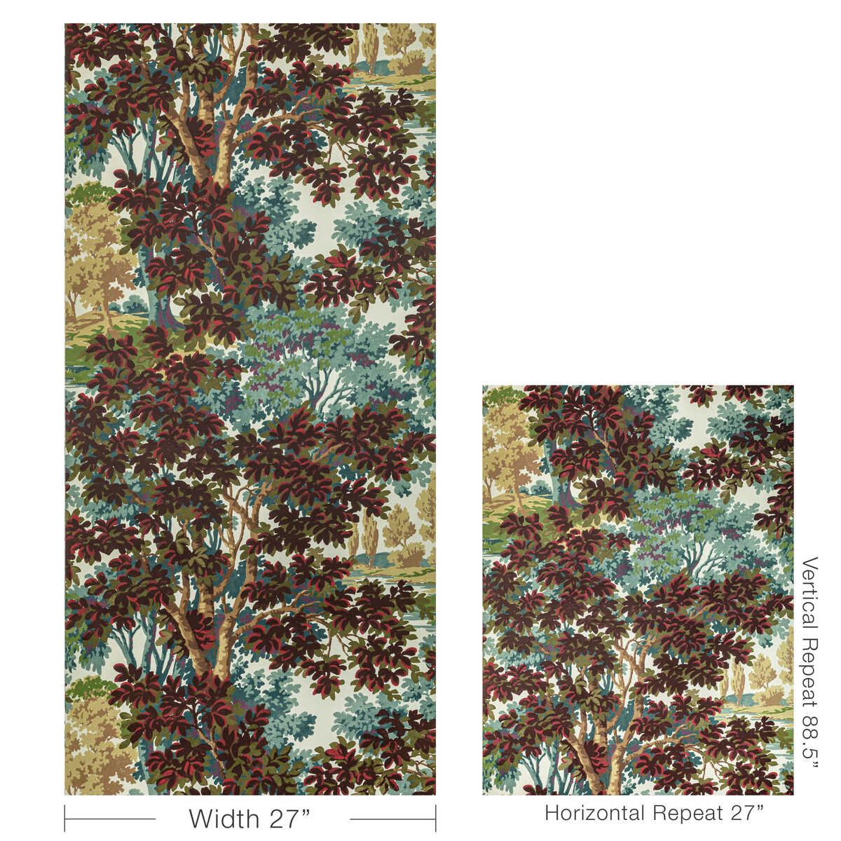 Woodland Paper - Multi - LEE JOFA Papel pintado