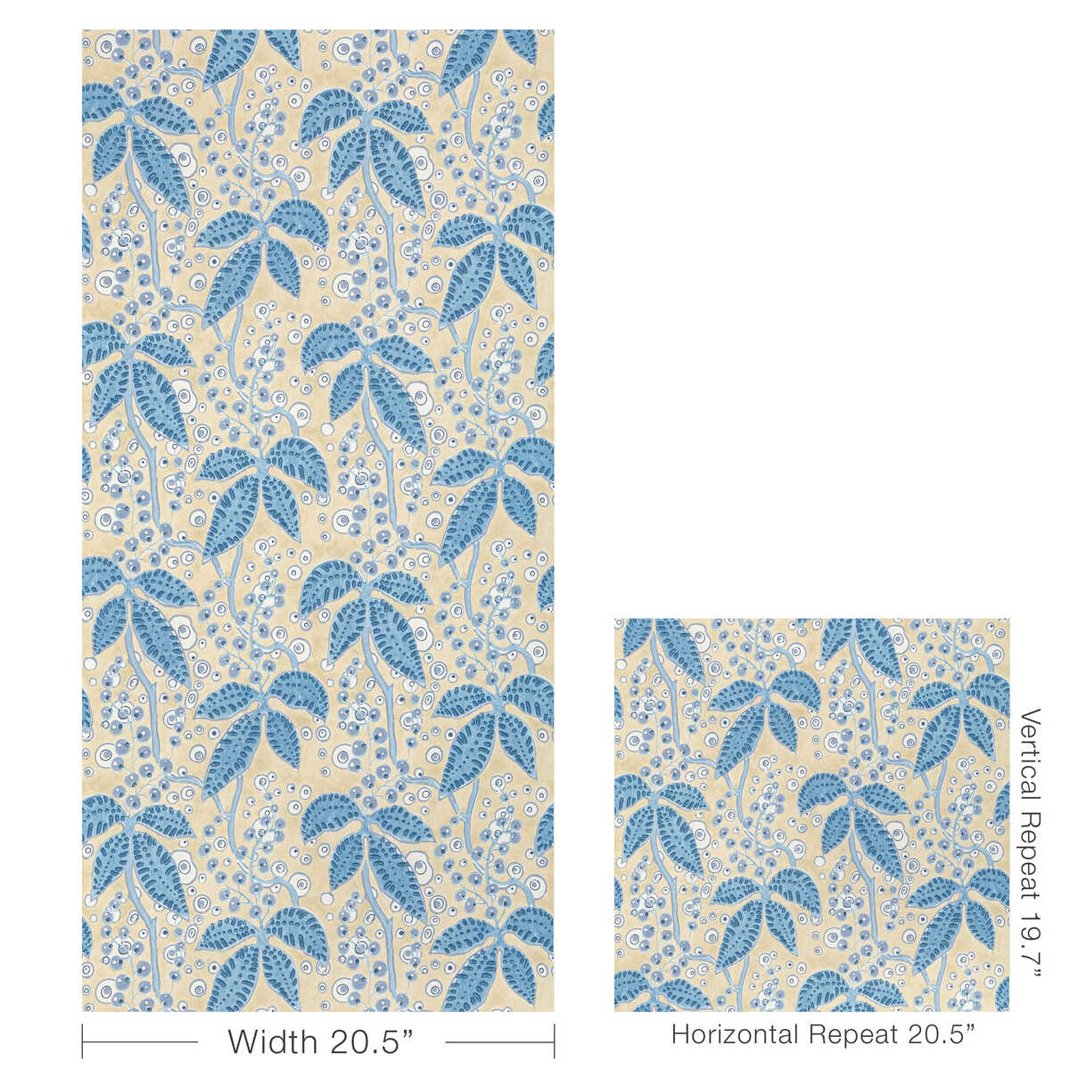 Putnam Paper - Delft/Blue - LEE JOFA Wallpaper