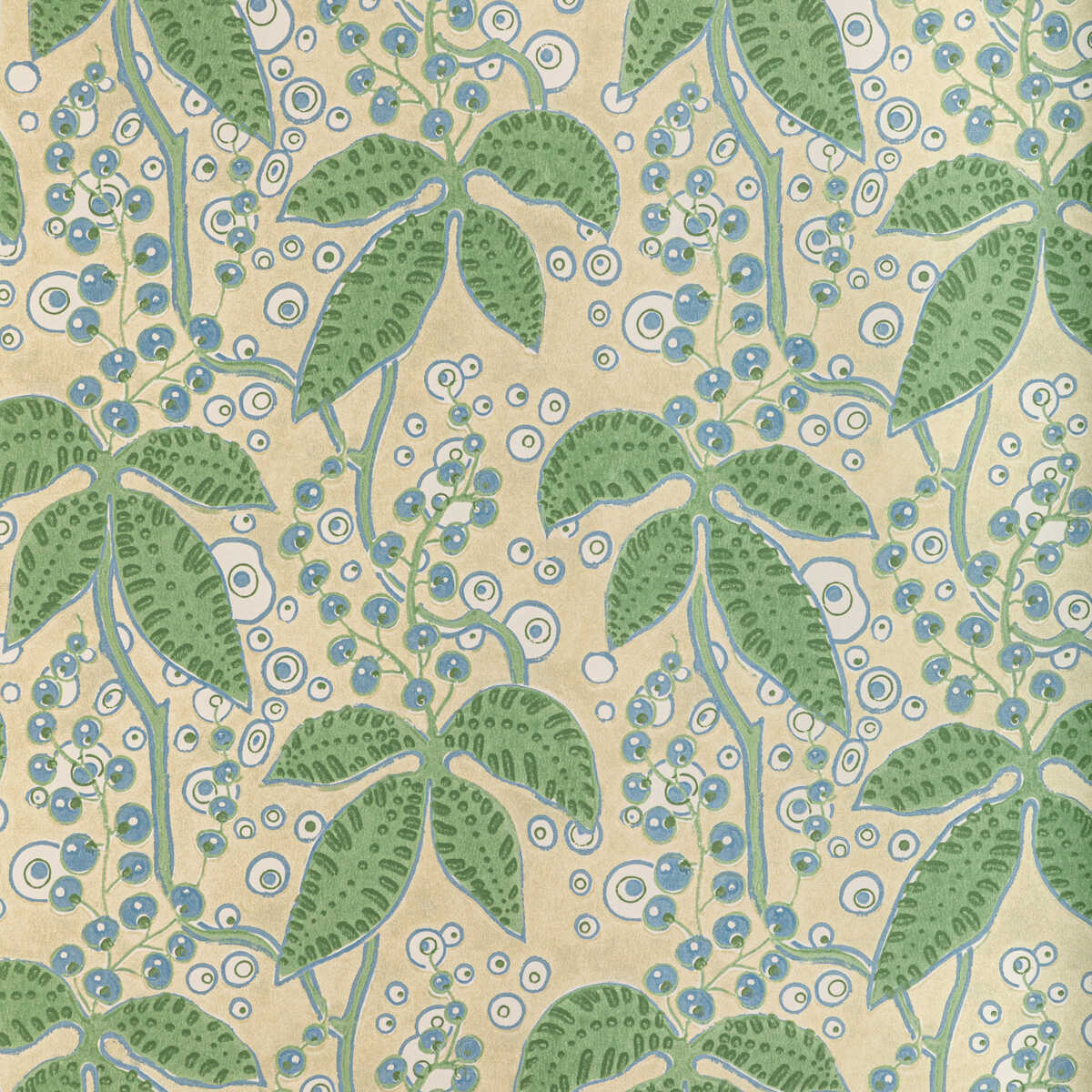 Putnam Paper - Leaf/Blue - LEE JOFA Wallpaper