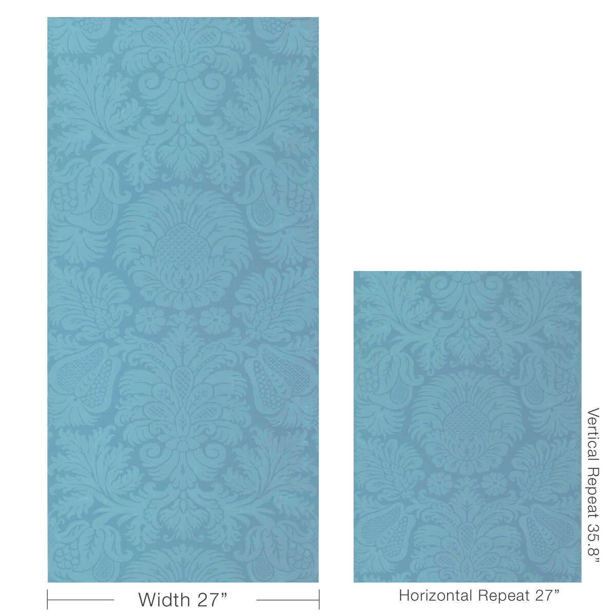 Hancock Paper - Blue - LEE JOFA Papel pintado