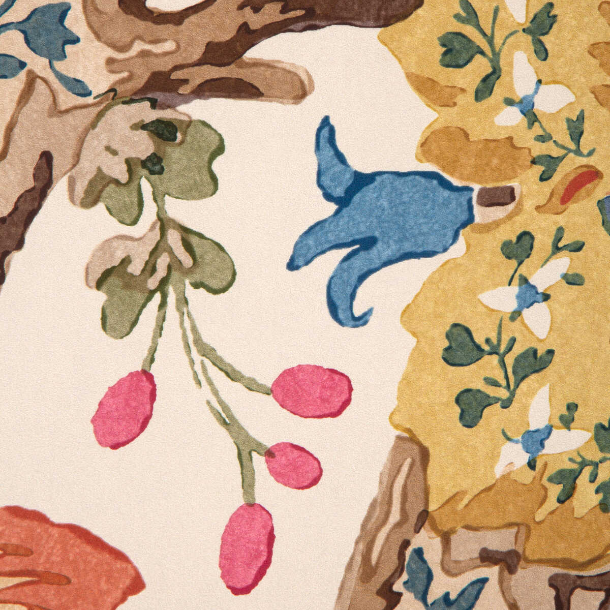 Tree Of Life Pnl - Denim/Berry - LEE JOFA Wallpaper