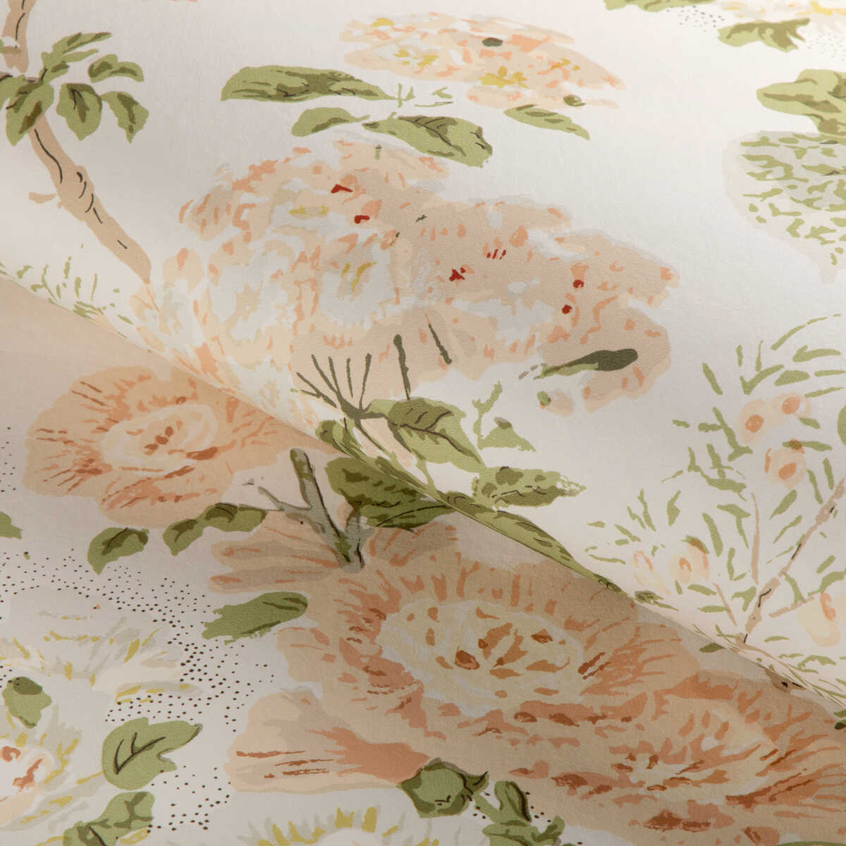 Grand Althea Wp - Apricot/Moss - LEE JOFA Wallpaper
