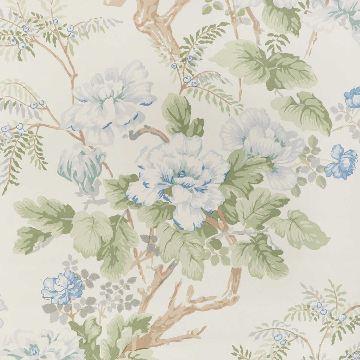 Chinese Peony Wp - Blue - LEE JOFA Papel pintado