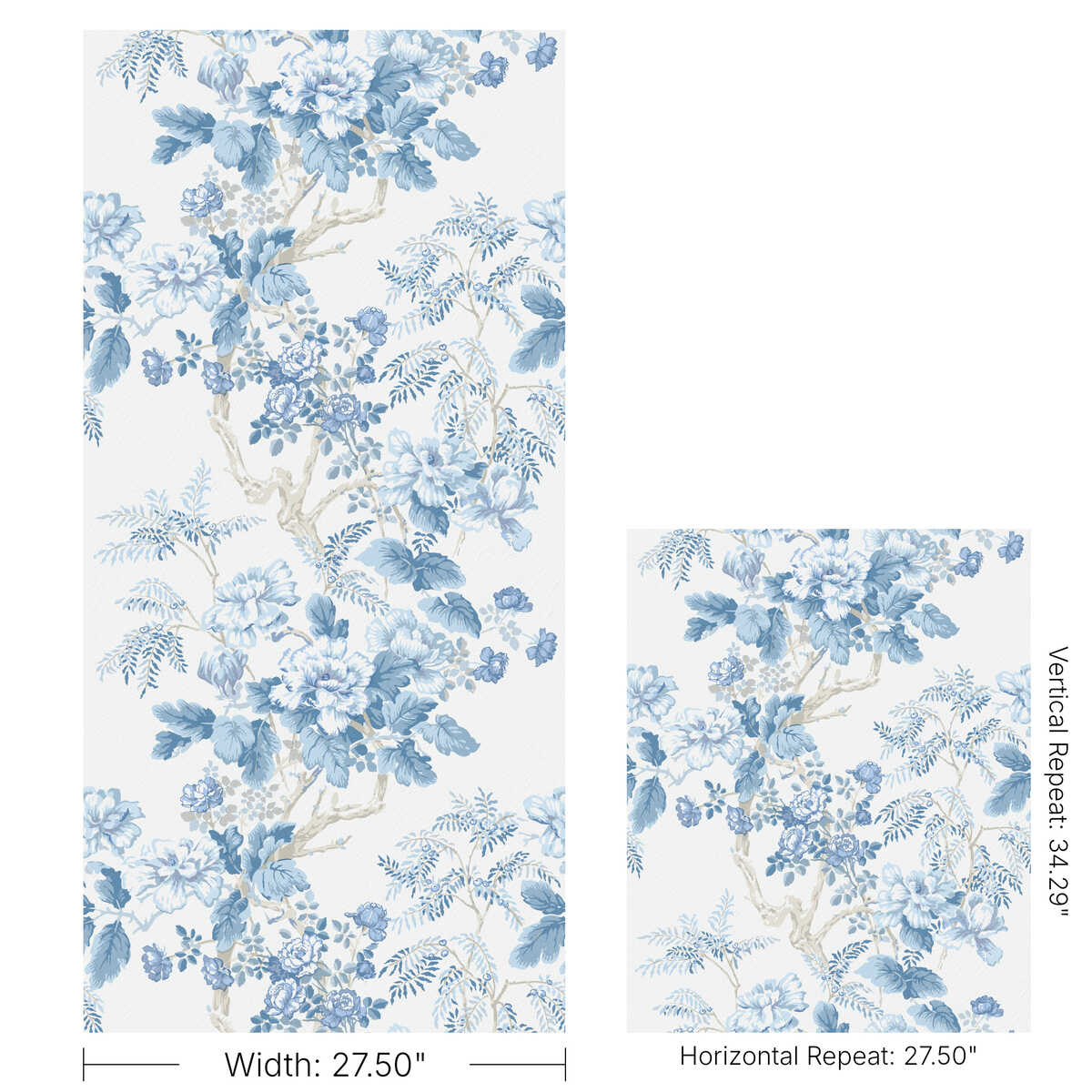 Chinese Peony Wp - Horizon - LEE JOFA Wallpaper