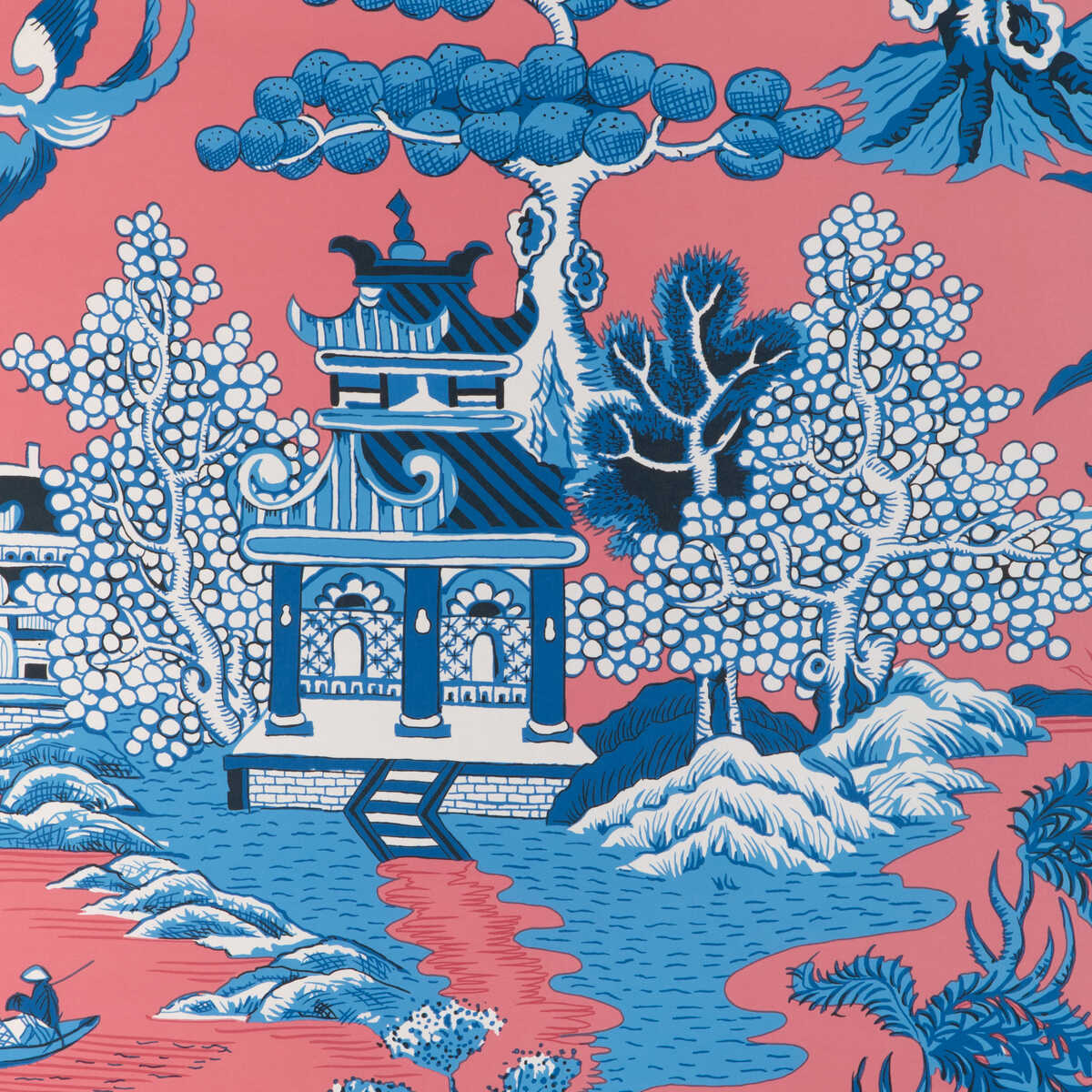 Willow Lake Paper - Punch - LEE JOFA Wallpaper