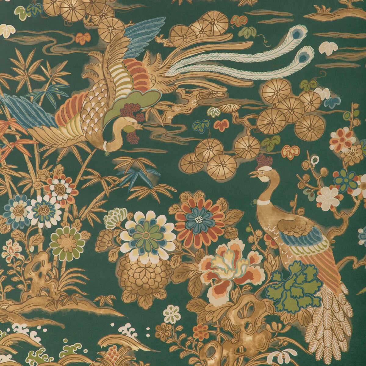 Sakura Paper - Green - LEE JOFA Papel pintado