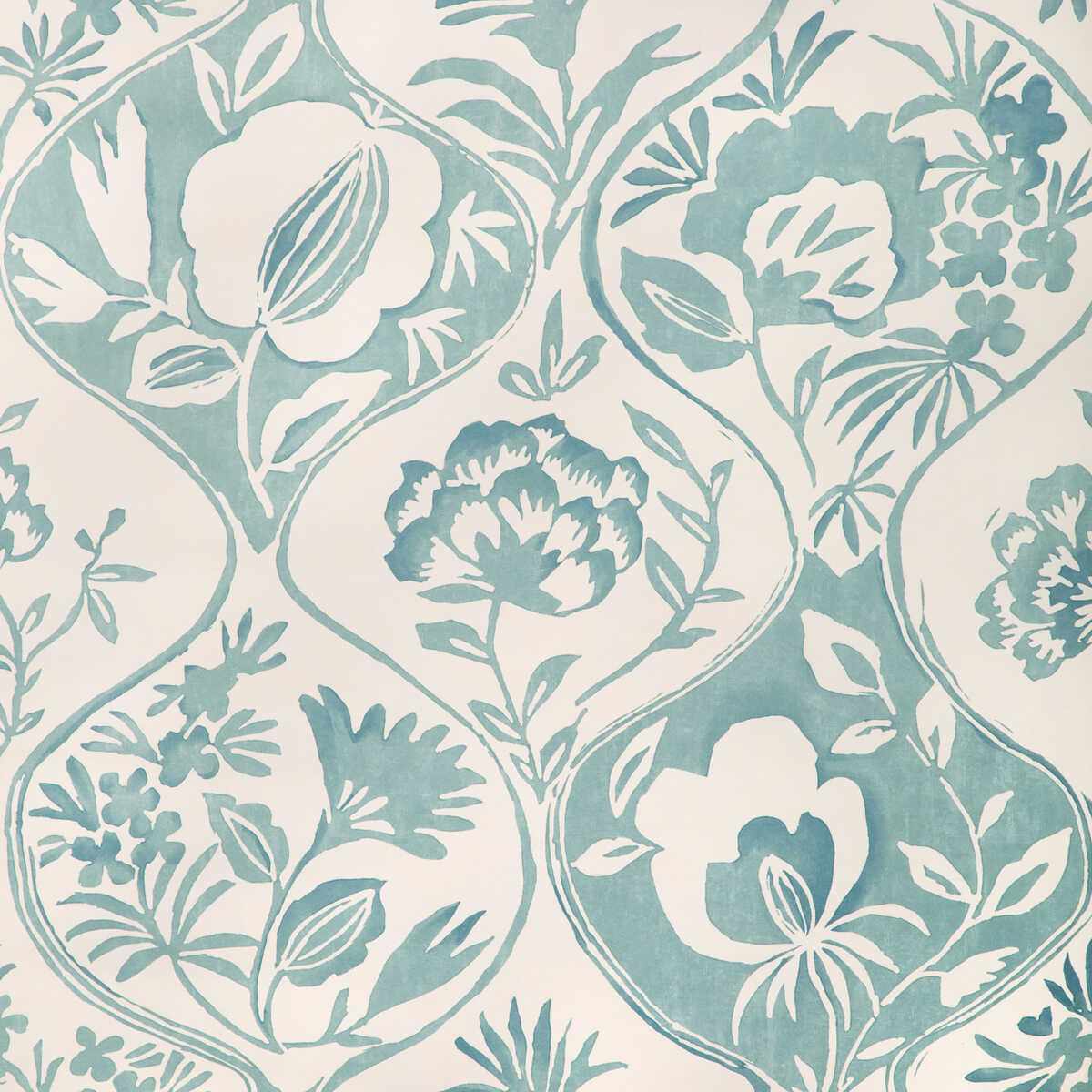 Calathea Paper - Aqua - LEE JOFA Wallpaper