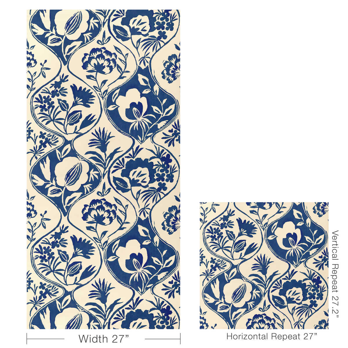 Calathea Paper - Indigo - LEE JOFA Papel pintado