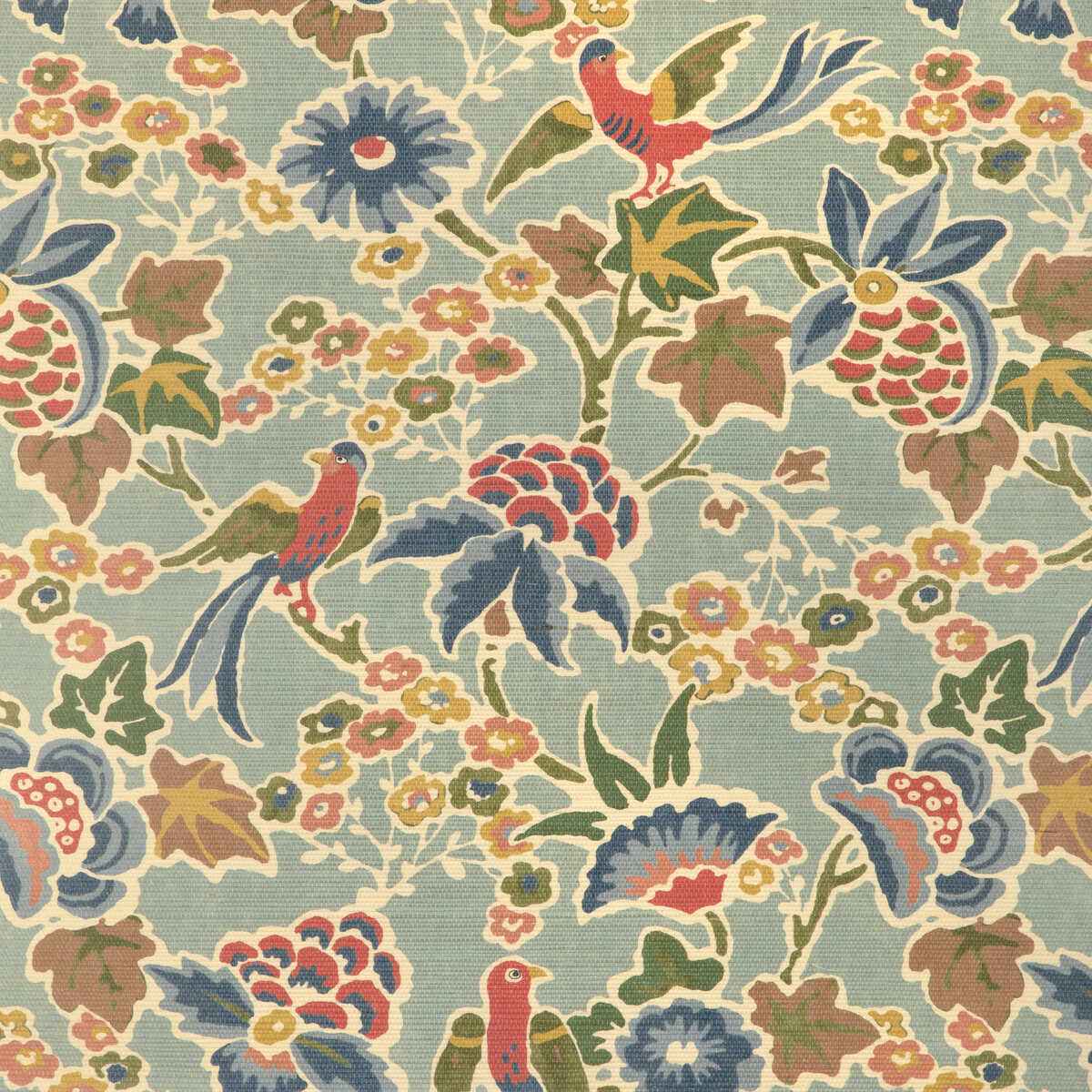 Posy-Paper-Aqua-Ivy-Lee-Jofa-Wallpaper
