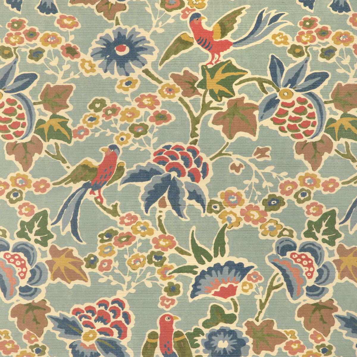 Posy Paper - Aqua/Ivy - LEE JOFA Wallpaper