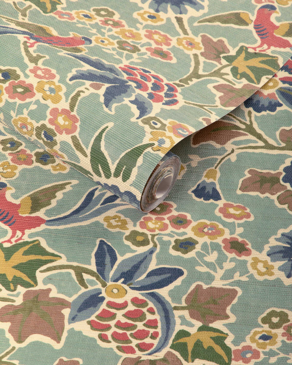 Posy Paper - Aqua/Ivy - LEE JOFA Wallpaper