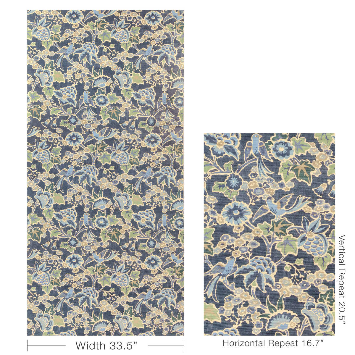 Posy Paper - Denim/Slate - LEE JOFA Wallpaper