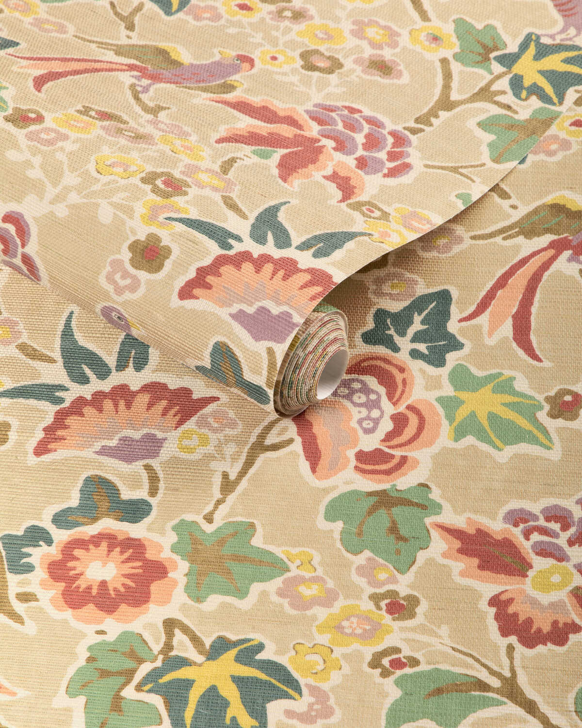 Posy Paper - Berry/Leaf - LEE JOFA Wallpaper