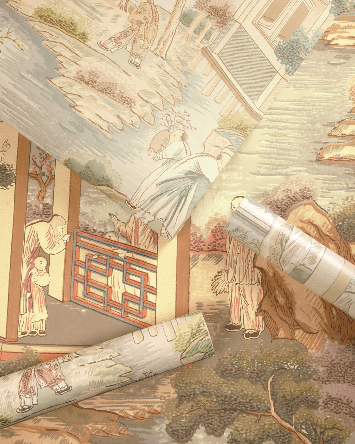 Tarim River Paper - Multi - LEE JOFA Papel pintado