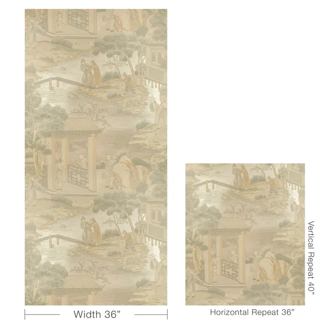 P2025103.11.0 Tarim River Mica Silver - LEE JOFA - Wallcovering