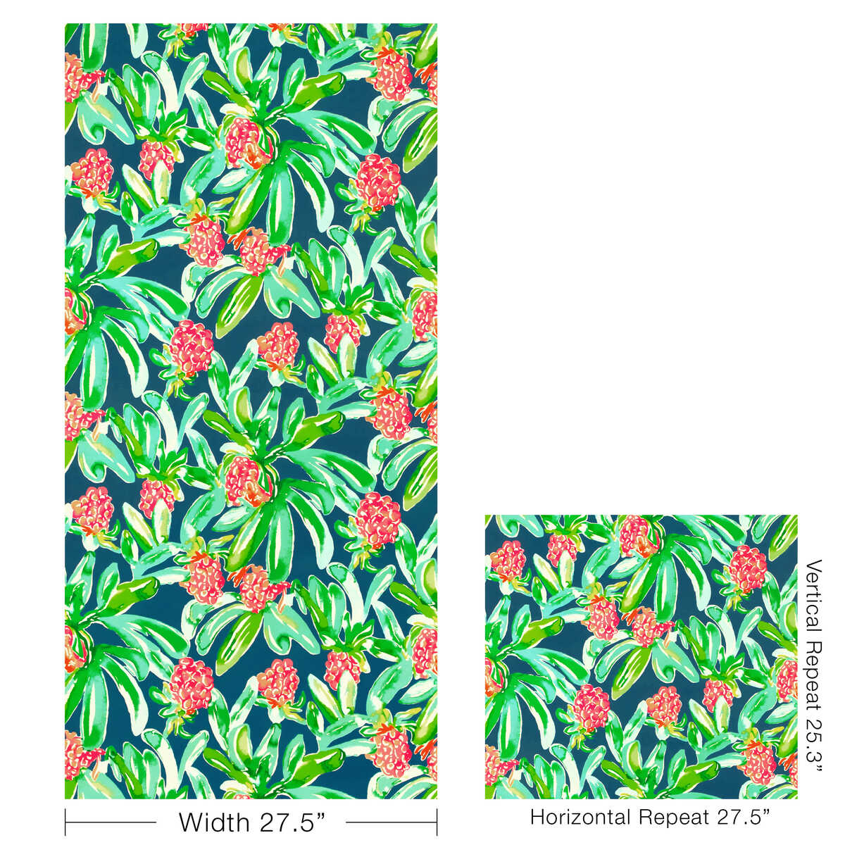 Island Exotic Wp - Navy - LEE JOFA Papel pintado