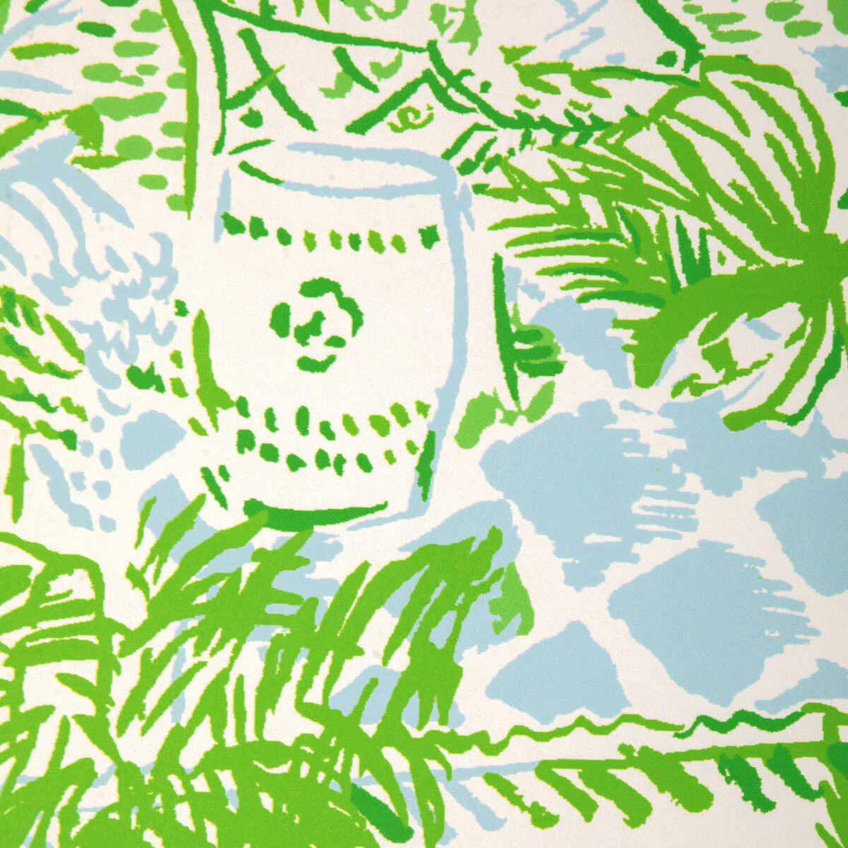 Palm Beach Wp - Blue/Green - LEE JOFA Wallpaper
