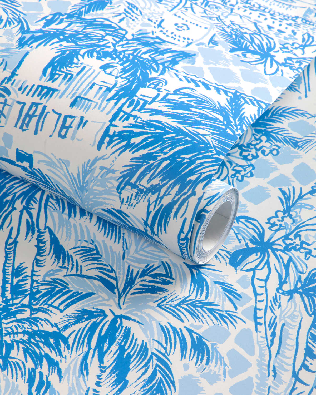 Palm Beach Wp - Blue/Lapis - LEE JOFA Wallpaper