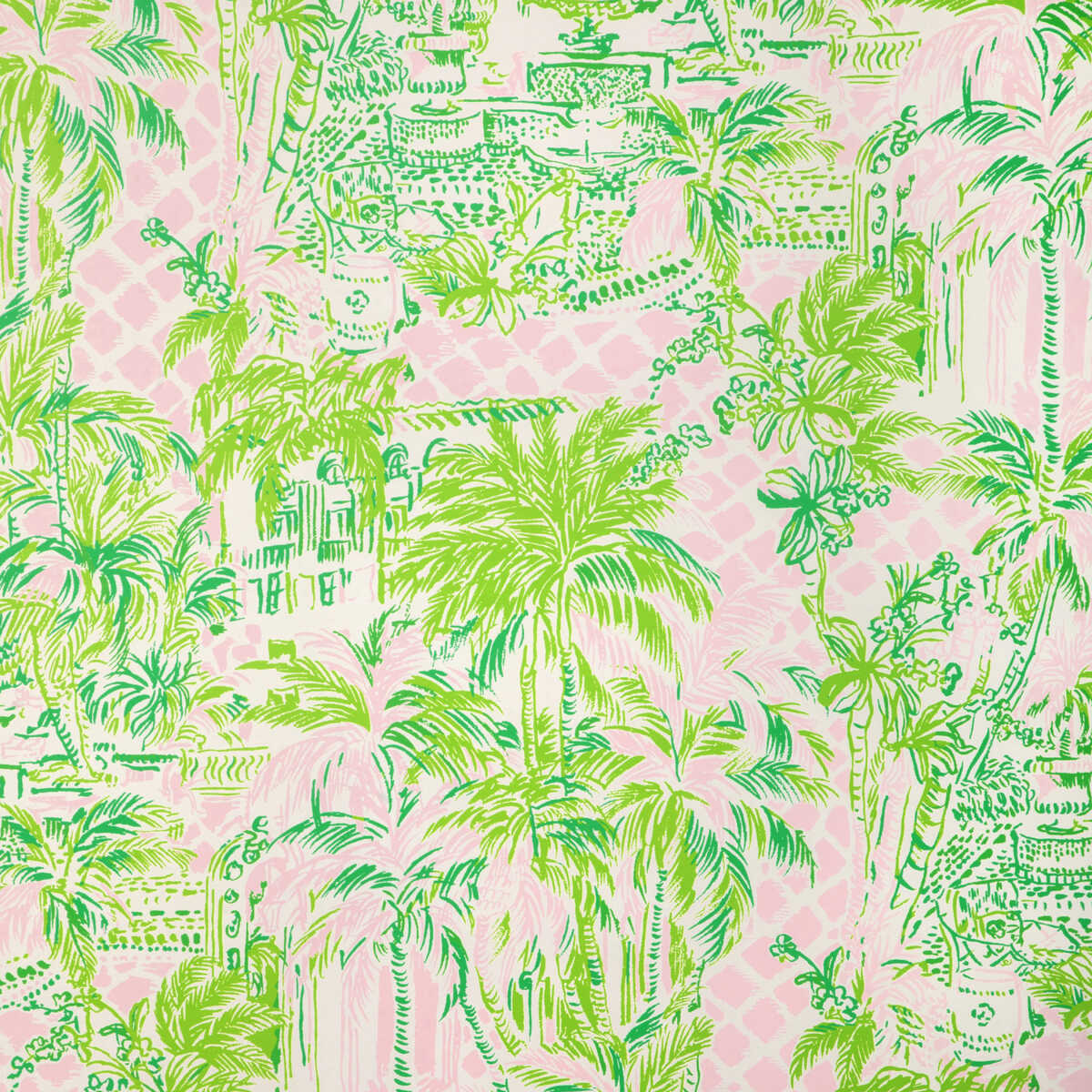 Palm Beach Wp - Pink/Green - LEE JOFA Wallpaper