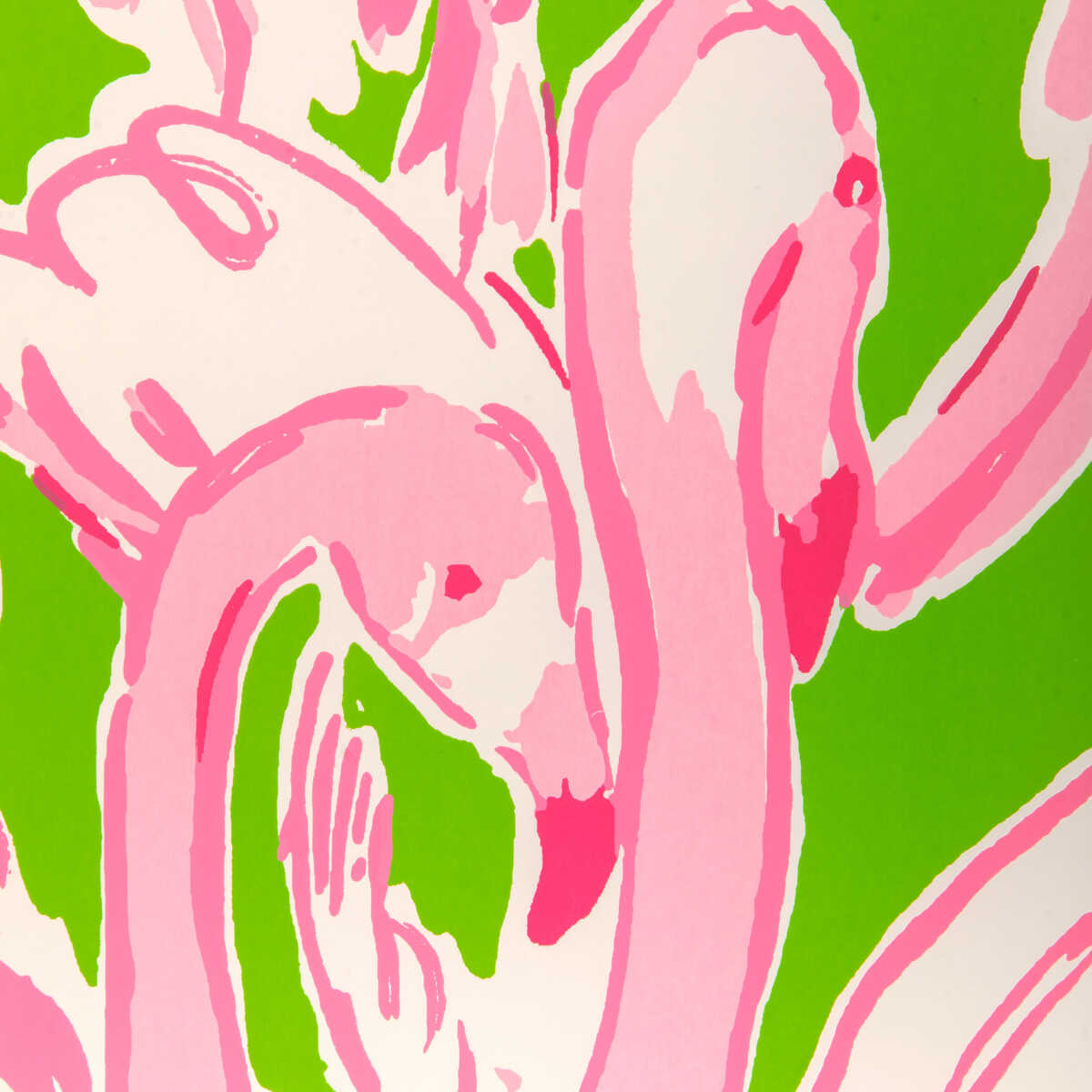 Pink Colony Wp - Green/Pink - LEE JOFA Wallpaper