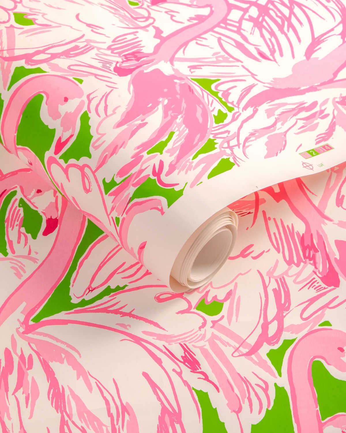 Pink Colony Wp - Green/Pink - LEE JOFA Wallpaper